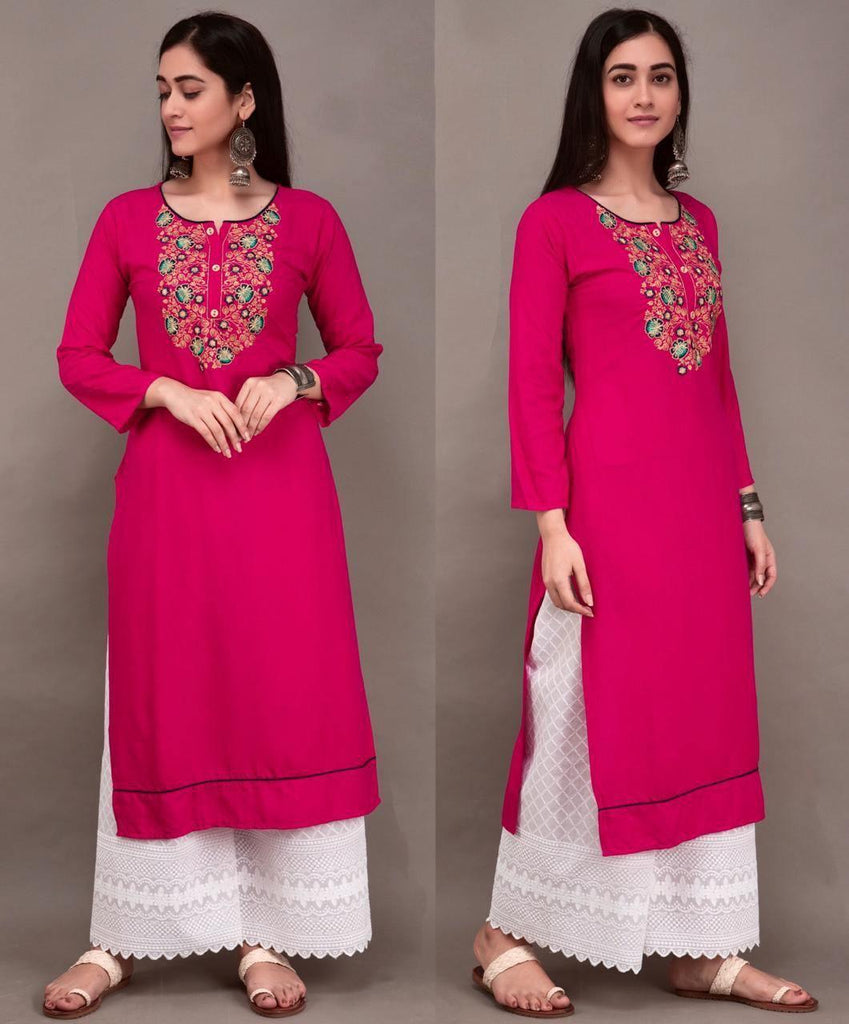 Beautiful Chinkenkaari Kurti with Plazo. | Dress indian style, Indian  fashion dresses, Casual indian fashion